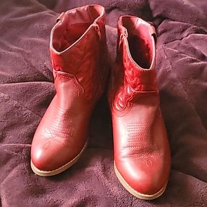 Torrid Oxblood cowboy booties